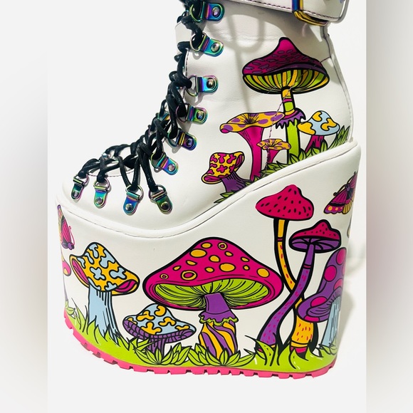 Dollskill Psychedelic Fairytale Women's Double Stack Platform Boots - Picture 7 of 8